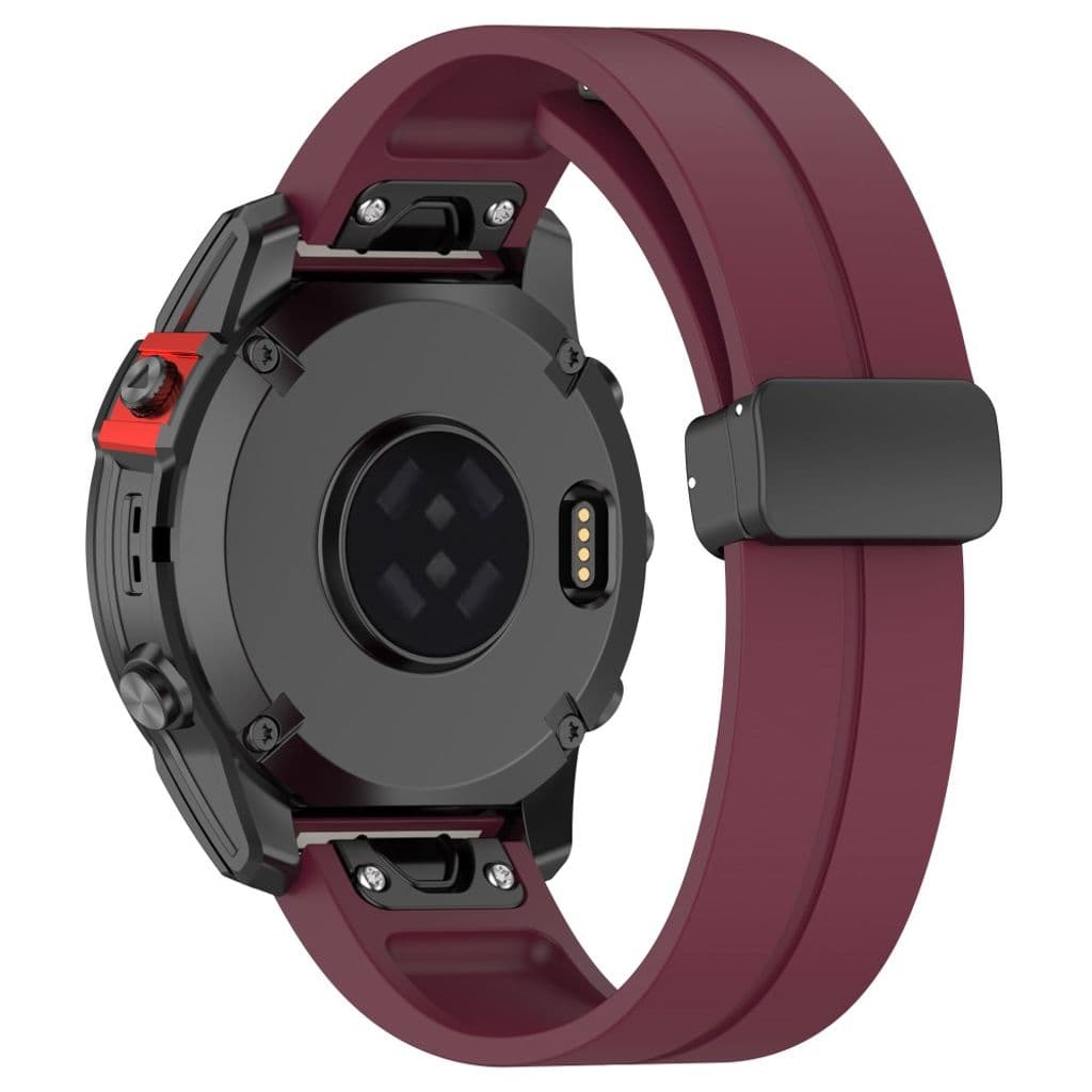 Garmin Fenix 7S/6S/6S Pro etc. Klockarmband i silikon med magnetlås - Röd - Bild 5