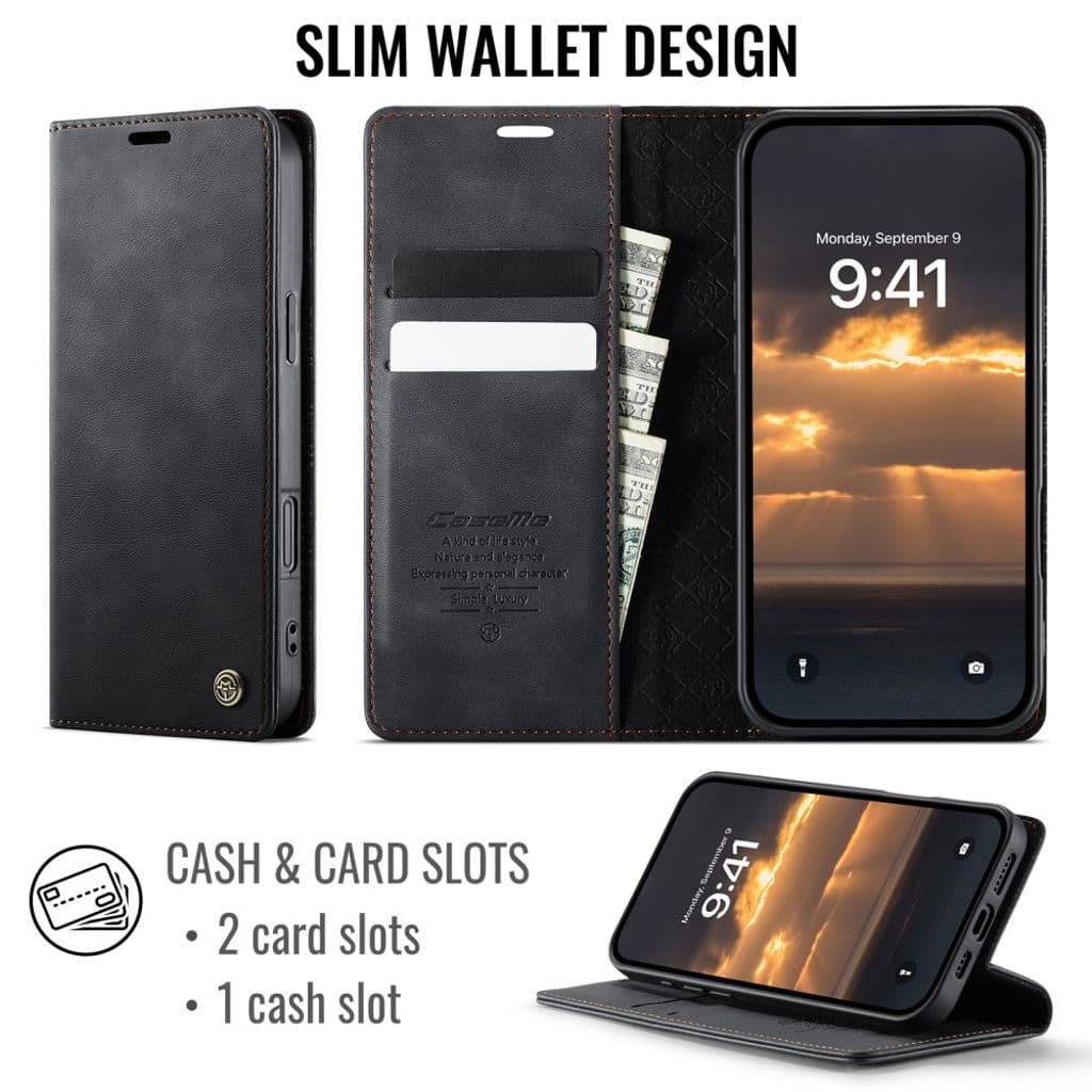 CASEME iPhone 16 Fodral med Stativ - Svart - Bild 2
