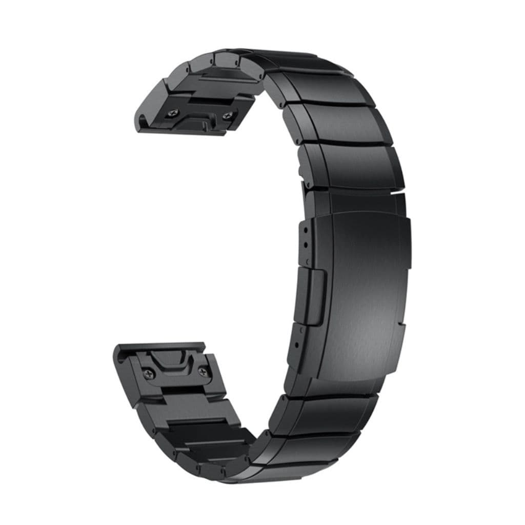 Garmin Fenix 3 / 3 HR / 5X / 6X Klockarmband i Rostfritt Stål - Svart