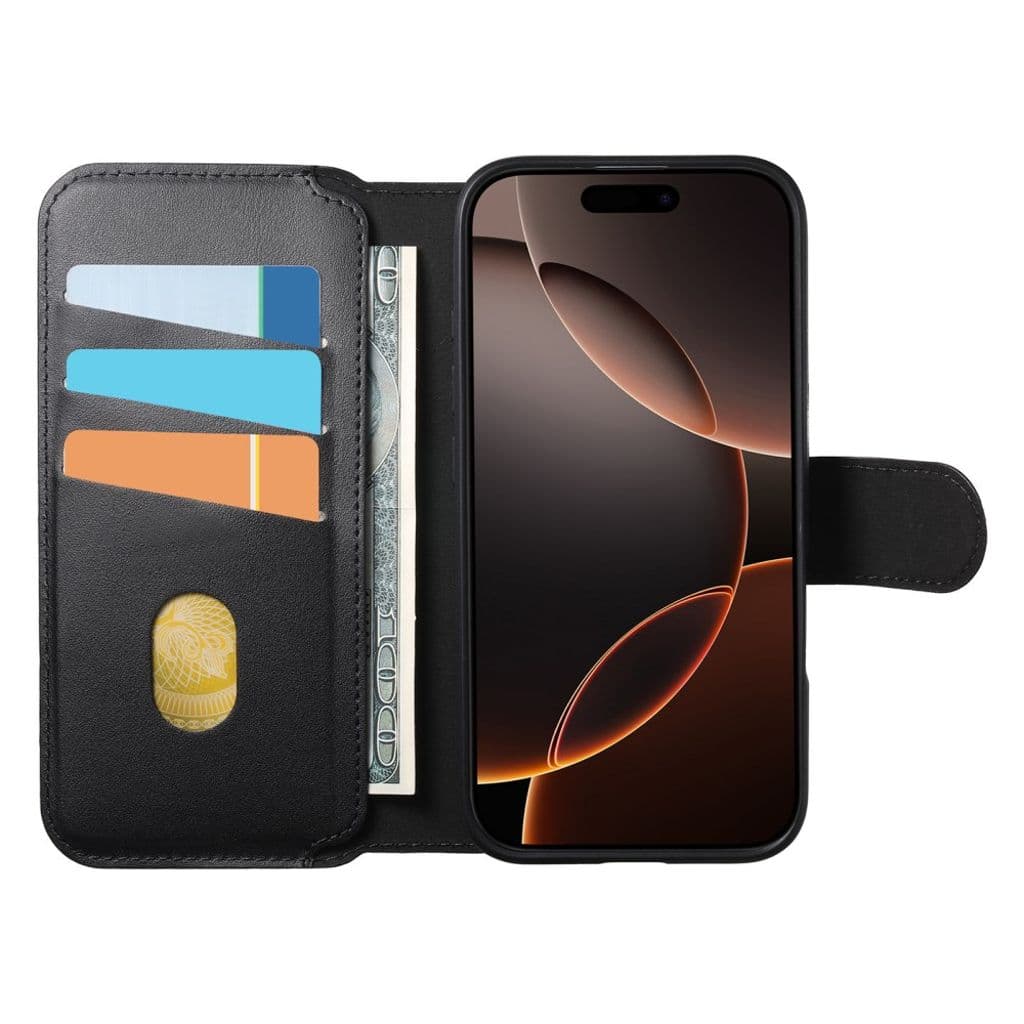 CASENEO iPhone 16e Plånboksfodral Magnetiskt RFID – Svart - Bild 4