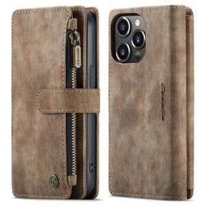 CASEME iPhone 13 Pro Plånboksfodral Korthållare – Brun
