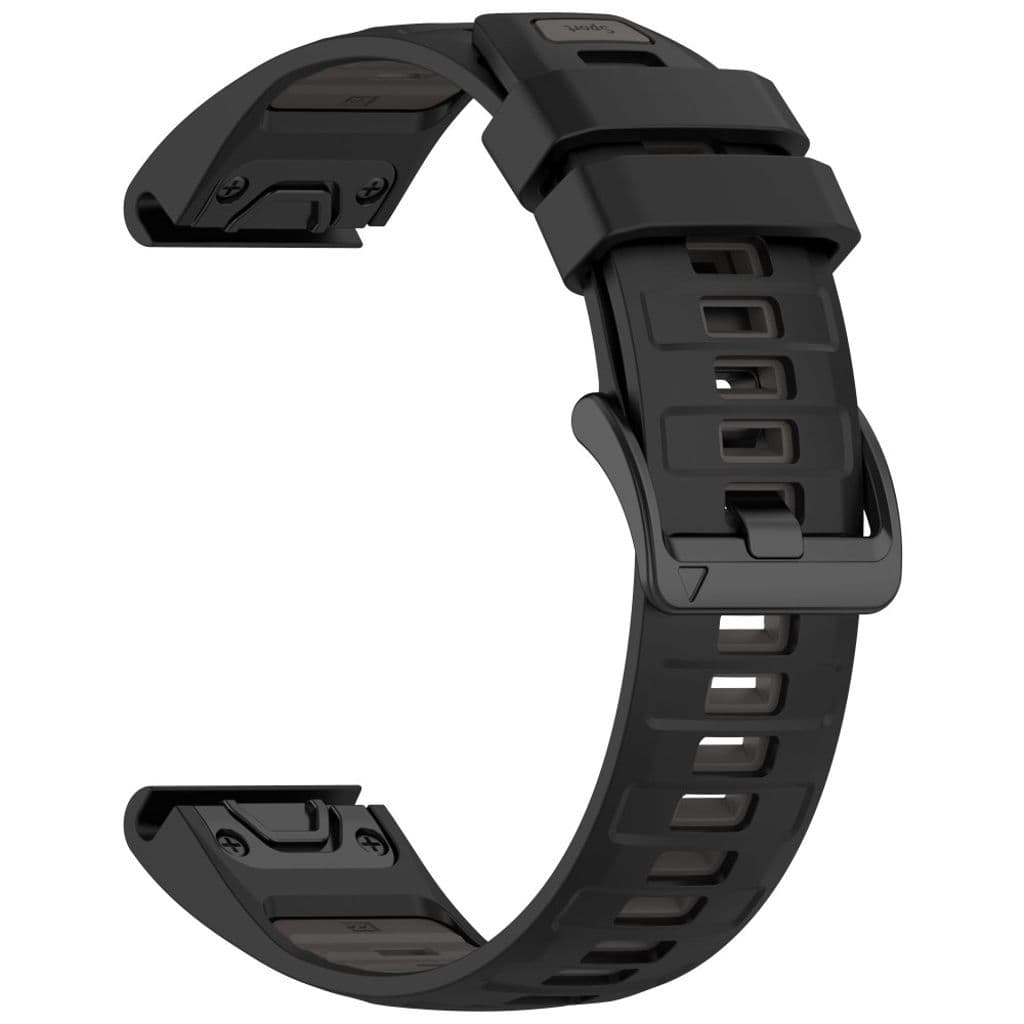 Garmin Fenix 8/Fenix E/Quatix 7 Pro m.fl. Klockarmband – Svart/Grå