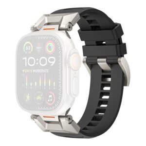 AHASTYLE Apple Watch fluoroelastomer armband 49/46/44/42mm - Svart