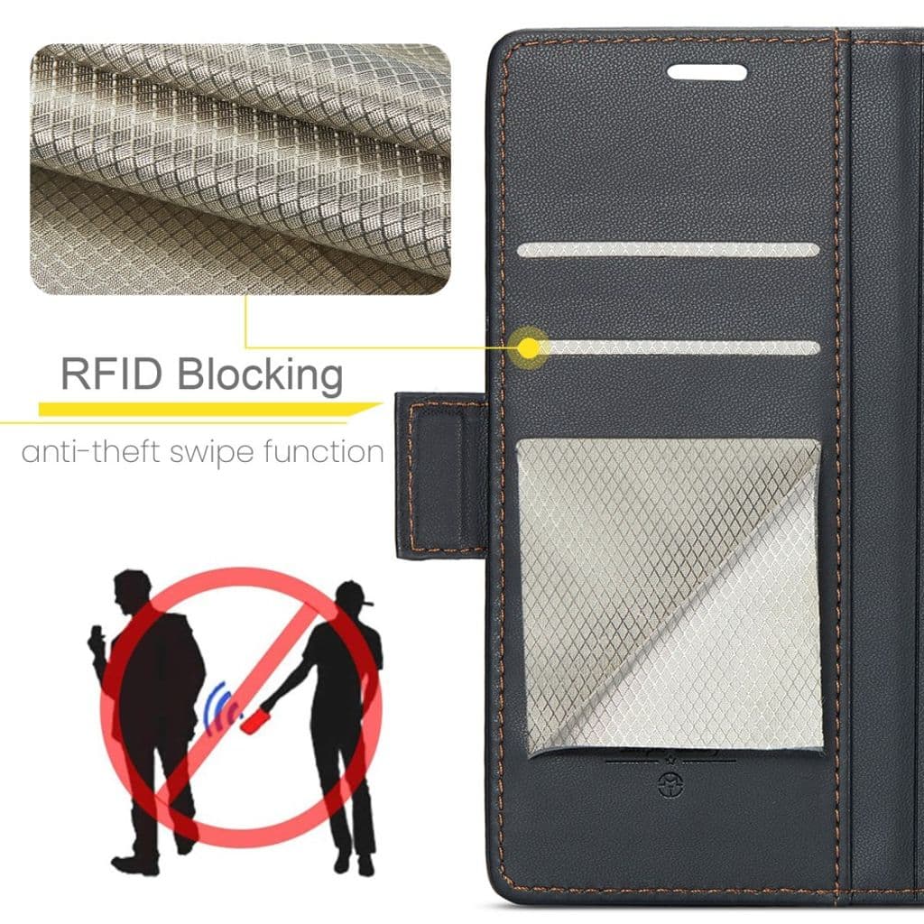 CASEME Samsung Galaxy A56 5G Fodral med RFID-blockering - Svart - Bild 6