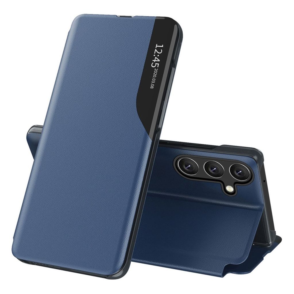 Samsung Galaxy A27 5G fodral vidfönster ställ - Blå