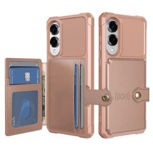 Samsung Galaxy S25 Edge Skal med kortfack - Roséguld