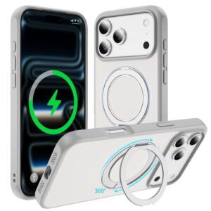 iPhone 18 Pro Max/17 Pro Max MagSafe Skal med ringställ - Vit