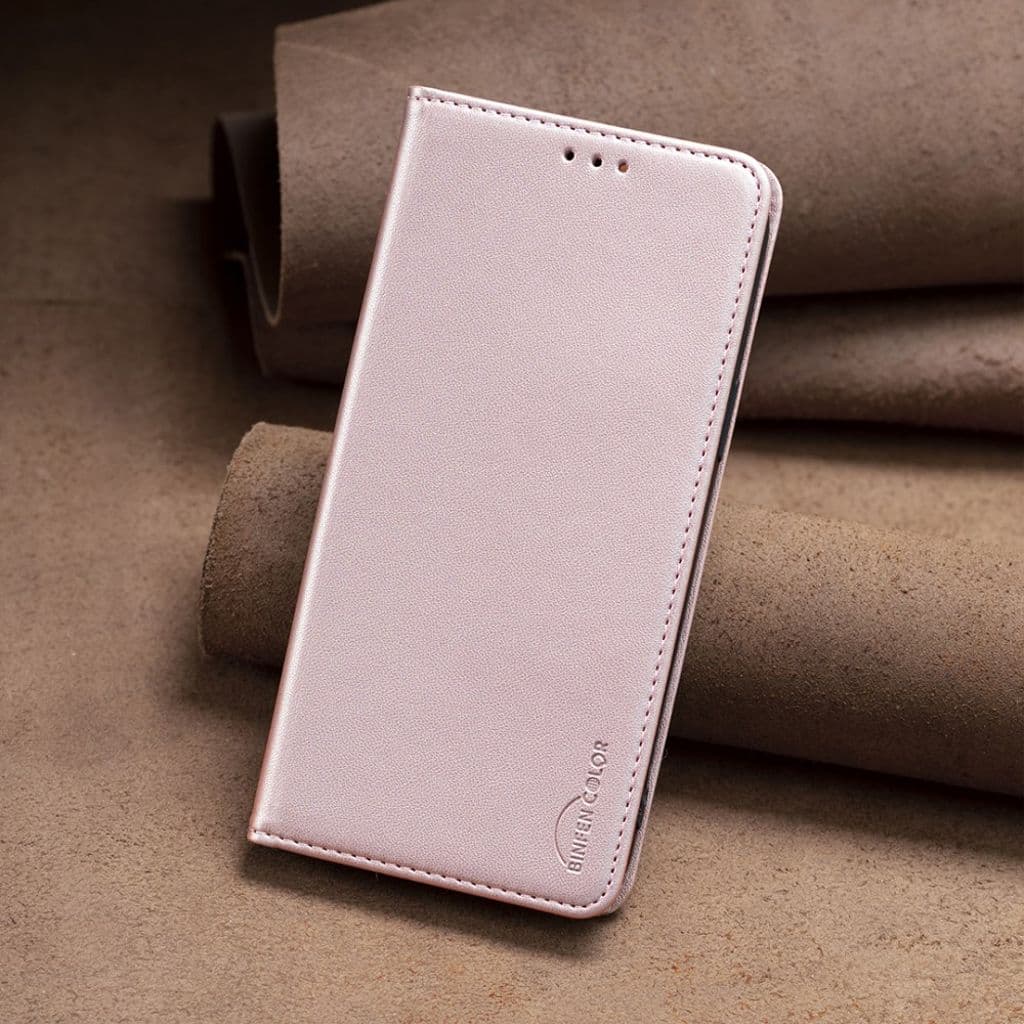 iPhone 13 Pro Max Plånboksfodral Korthållare Stativ – Roséguld - Bild 8