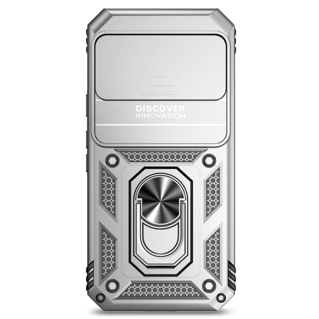Google Pixel 10 Pro / 10 / 9 / 9 Pro Skal med Stativ - Silver - Bild 2