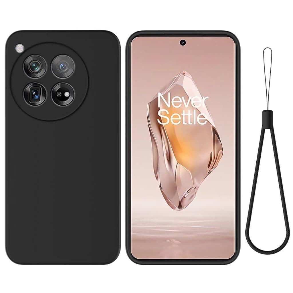 OnePlus 12R 5G Skal med en handrem - Svart