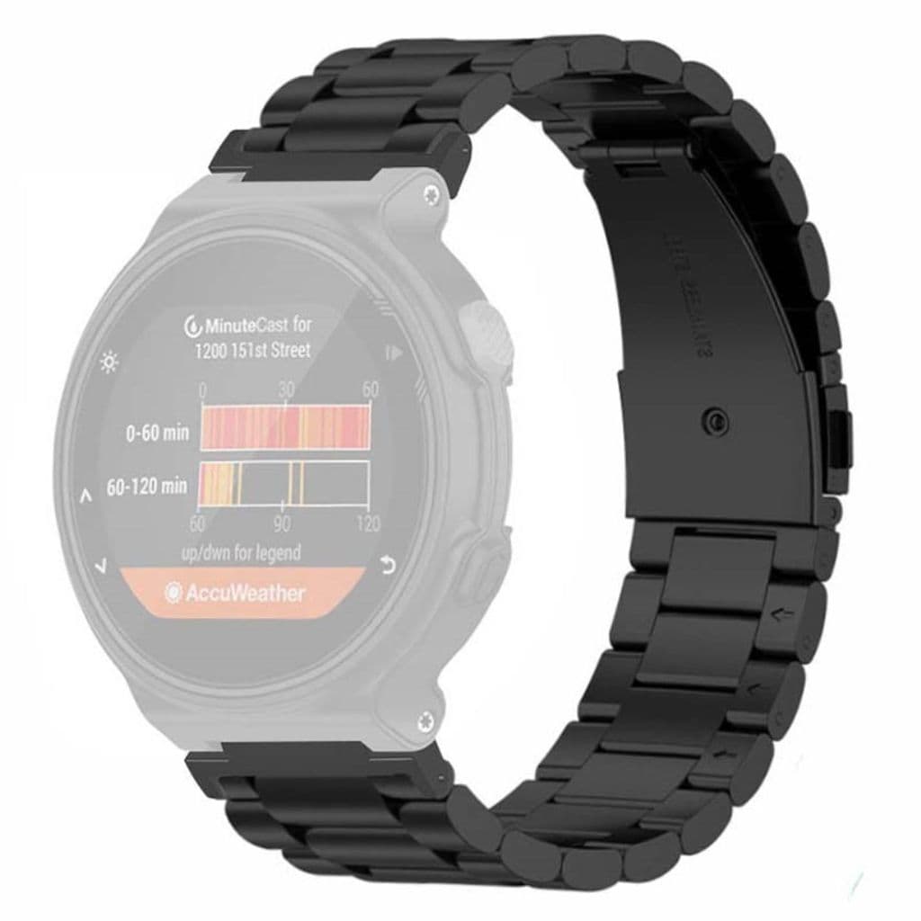 Garmin Forerunner 220/230/235/735X/620/630 Klockarmband i metall - Svart