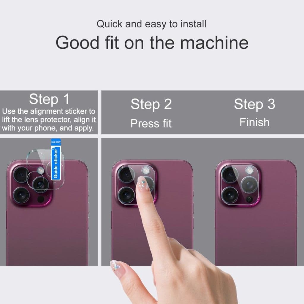 IMAK Samsung Galaxy S26 Plus Kamera Linsskydd Härdat Glas Akryl - Bild 4