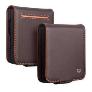 QIALINO Samsung Galaxy Z Flip8 Plånboksfodral - Brun