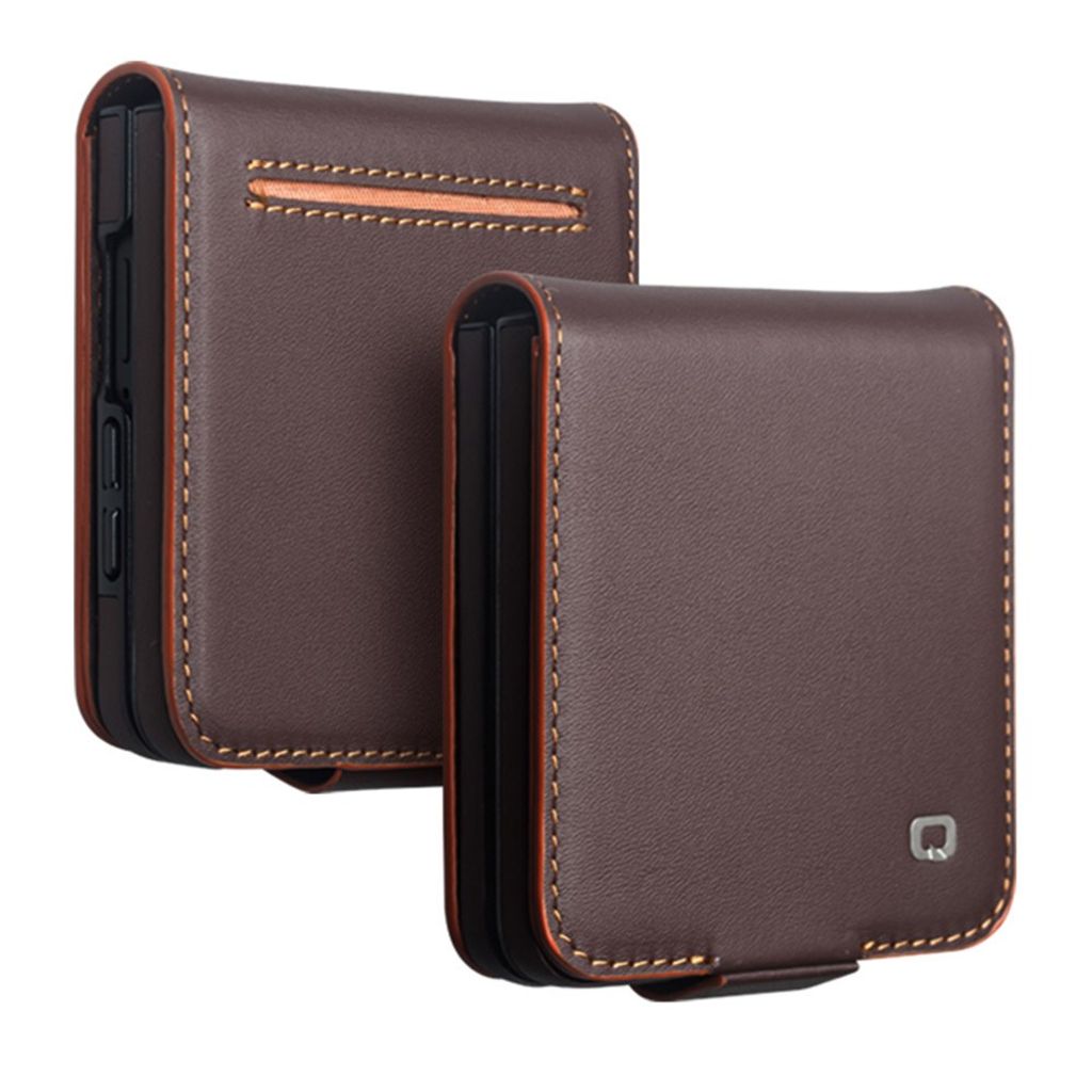 QIALINO Samsung Galaxy Z Flip8 Plånboksfodral - Brun