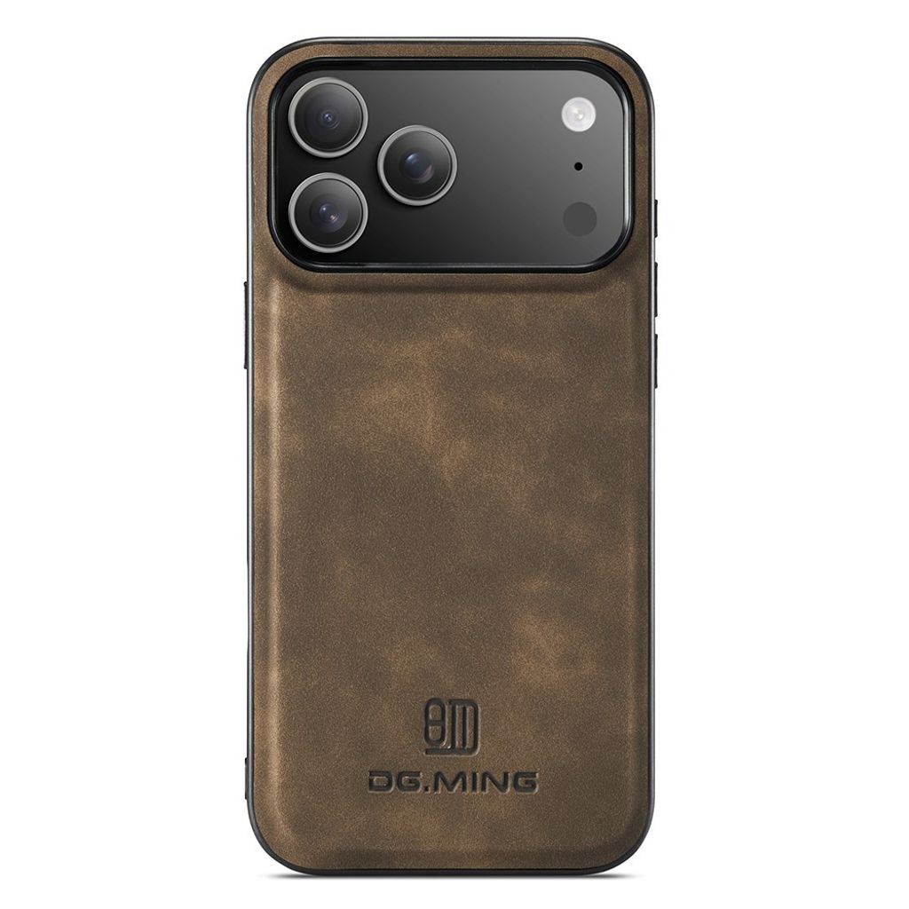 DG.MING Skal i PU-läder till iPhone 18 Pro/17 Pro - Brun