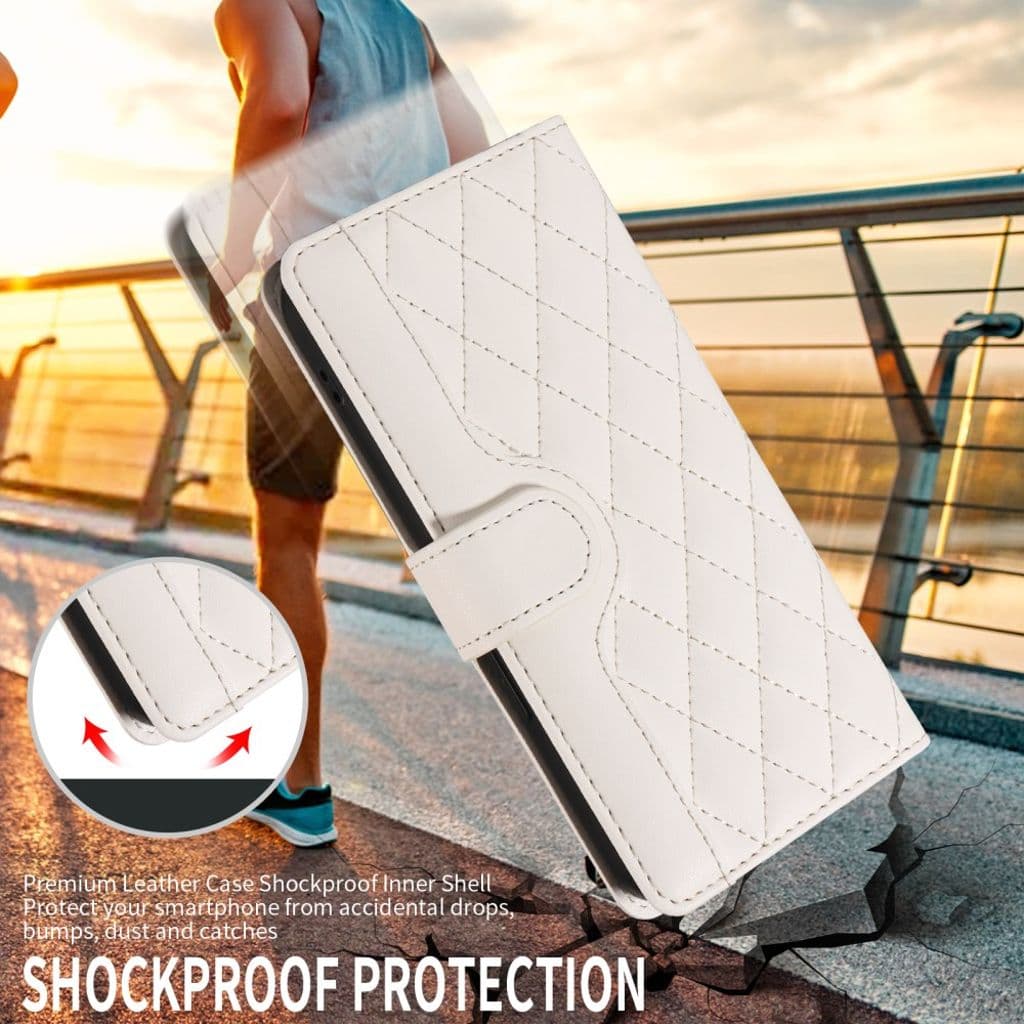 iPhone 17 mobilfodral med korthållare & rem – Vit - Bild 3