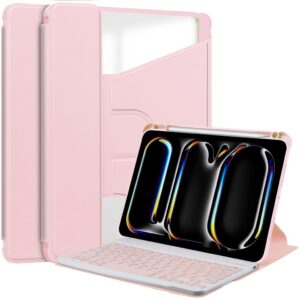 iPad Pro 11" 2024/2025 Fodral med Bluetooth-tangentbord - Rosa