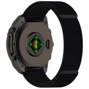 Garmin Quatix 8/Fenix 8/7X m.fl. Nylonarmband - Svart