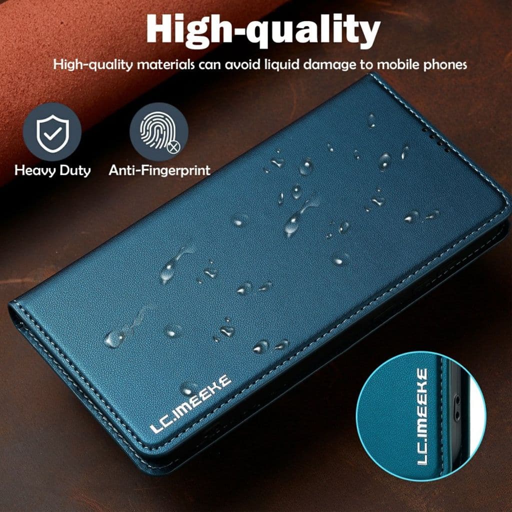 LC.IMEEKE Samsung Galaxy S25 Plånboksfodral - Blå - Bild 9