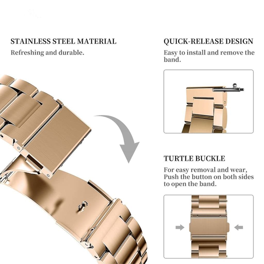 JLT Samsung Galaxy Watch 4/4 Classic Klockarmband i rostfritt stål - Roséguld - Bild 4
