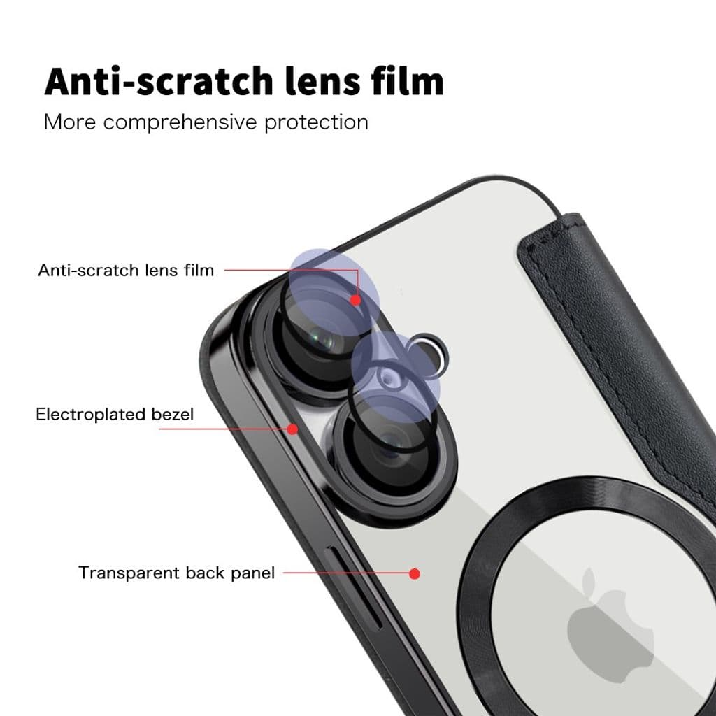 iPhone 16 Plus Fodral med Kortplatser - Svart - Bild 7