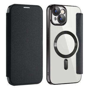 AMORUS iPhone 14 Plånboksfodral med MagSafe och RFID-skydd - Svart