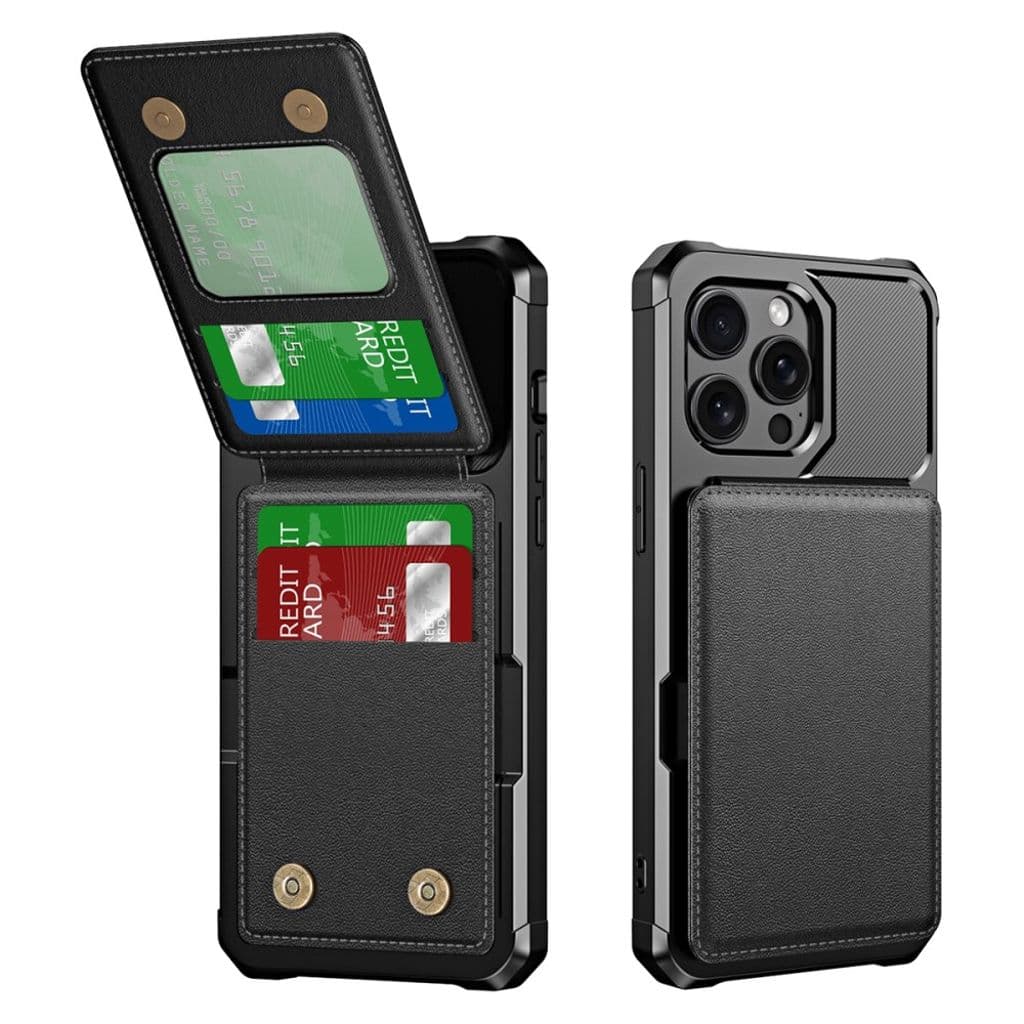 iPhone 14 Pro Max Plånboksskal Stativ – Svart