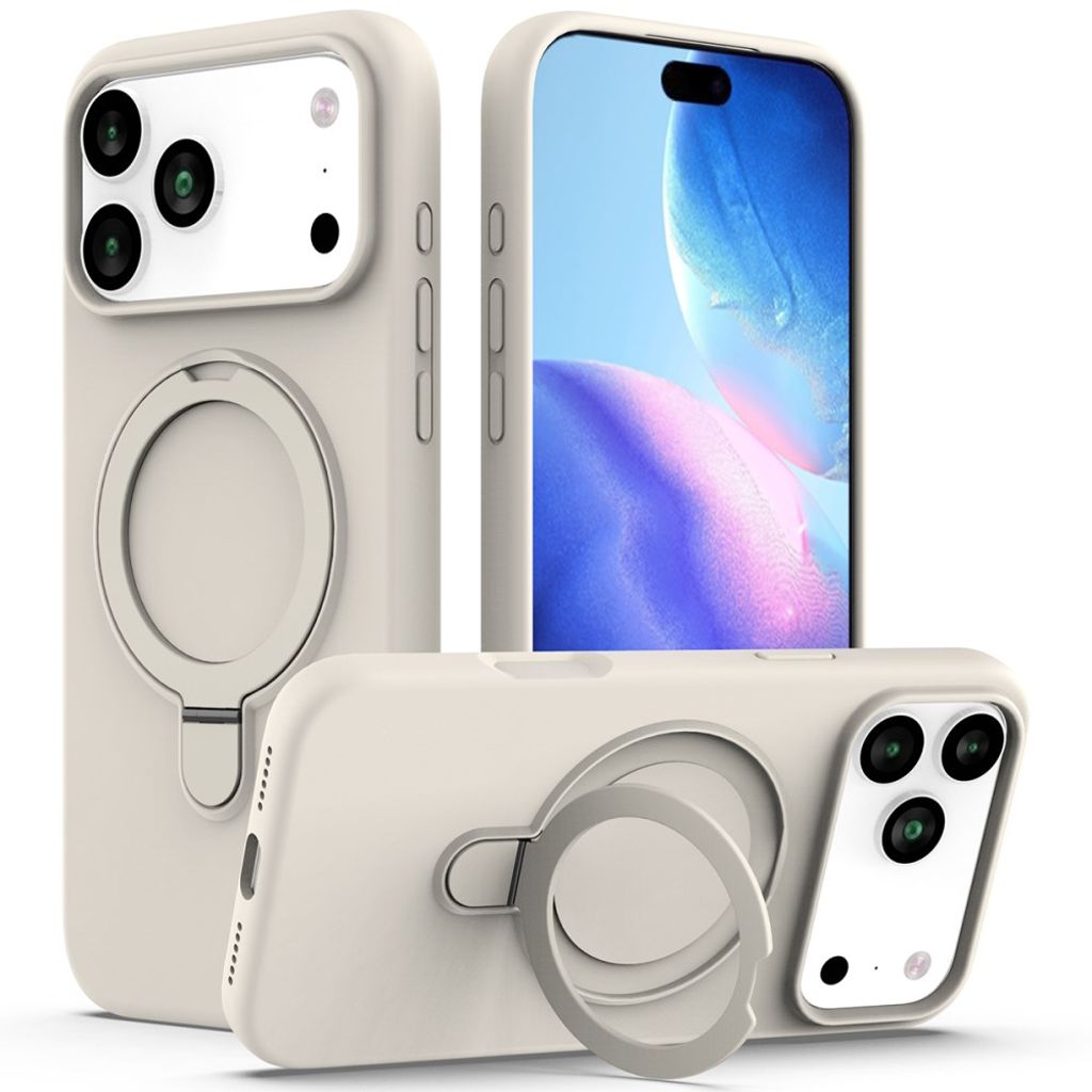 iPhone 18 Pro/17 Pro MagSafe Skal med ringhållare - Vit