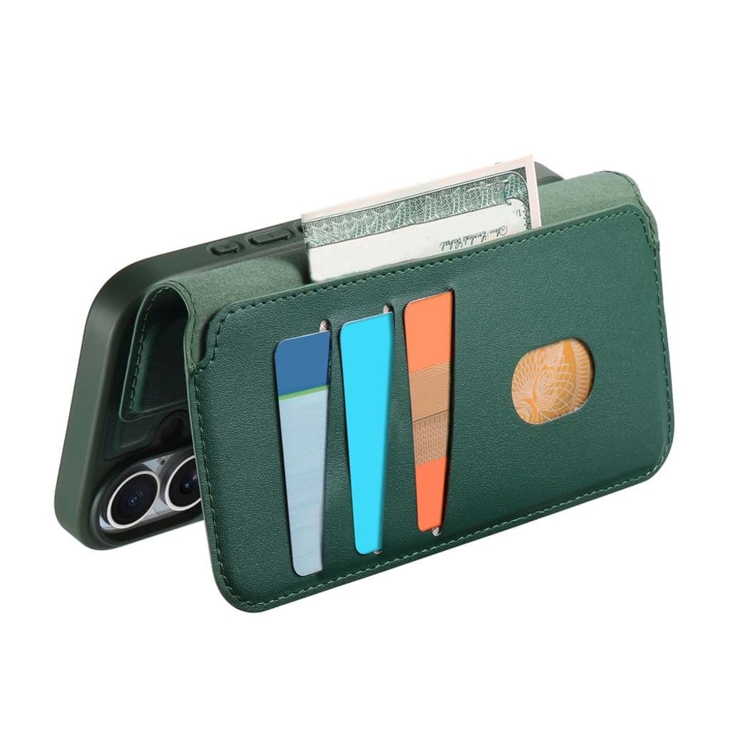 CASENEO iPhone 16 Pro Max Plånboksfodral RFID-blockerande – Grön - Bild 5