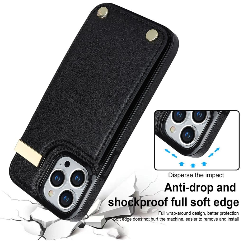 iPhone 14 Pro Skal med korthållare - Svart - Bild 8