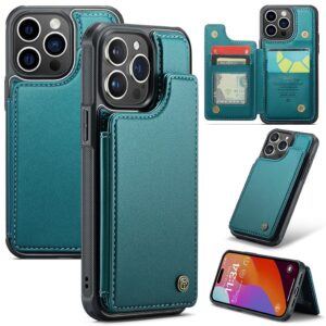 CASEME iPhone 15 Pro Plånboksfodral RFID-skydd - Grön
