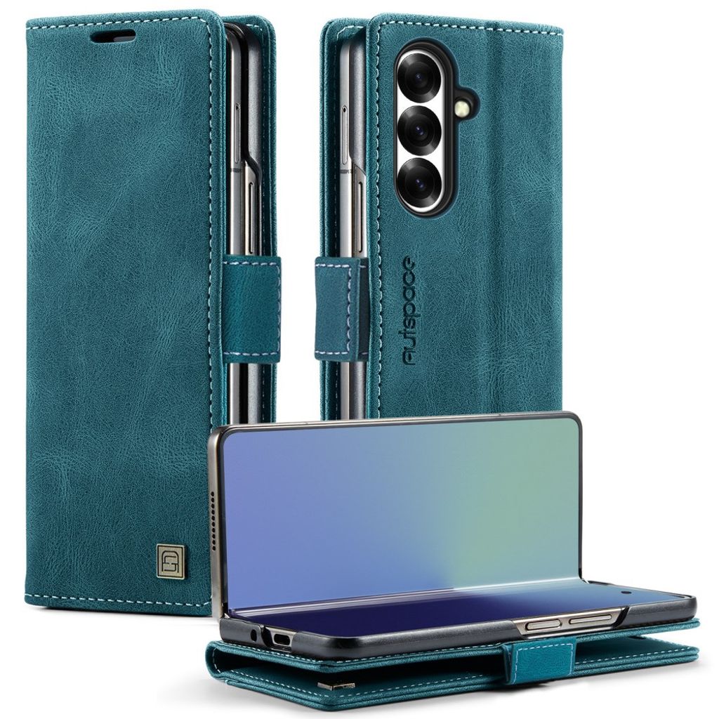 AUTSPACE Samsung Galaxy Z Fold8 Ultra Plånboksfodral med RFID-skydd - Blå
