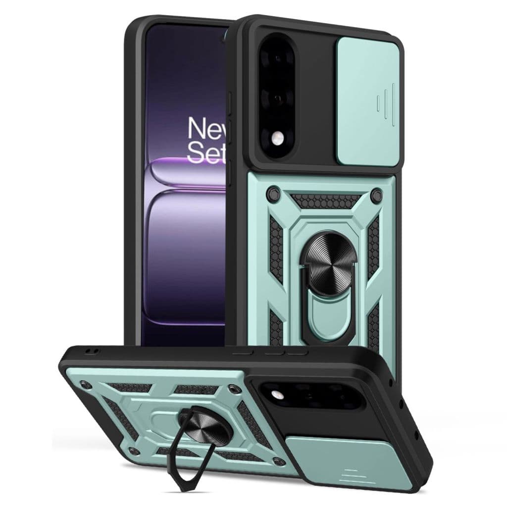 OnePlus Nord 5 5G Skal med Stativ - Grön