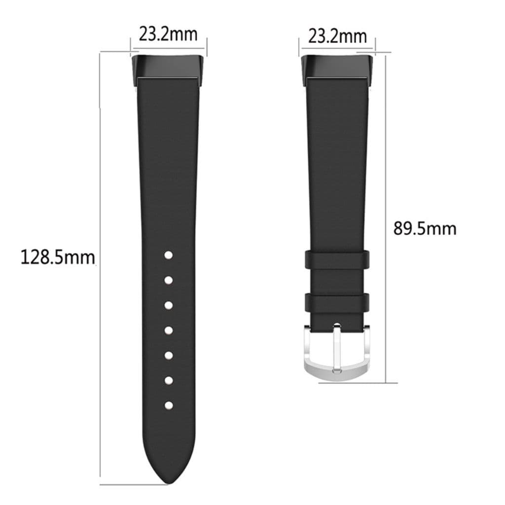 Fitbit Charge 6/5 Klockarmband i läder - Röd - Bild 5