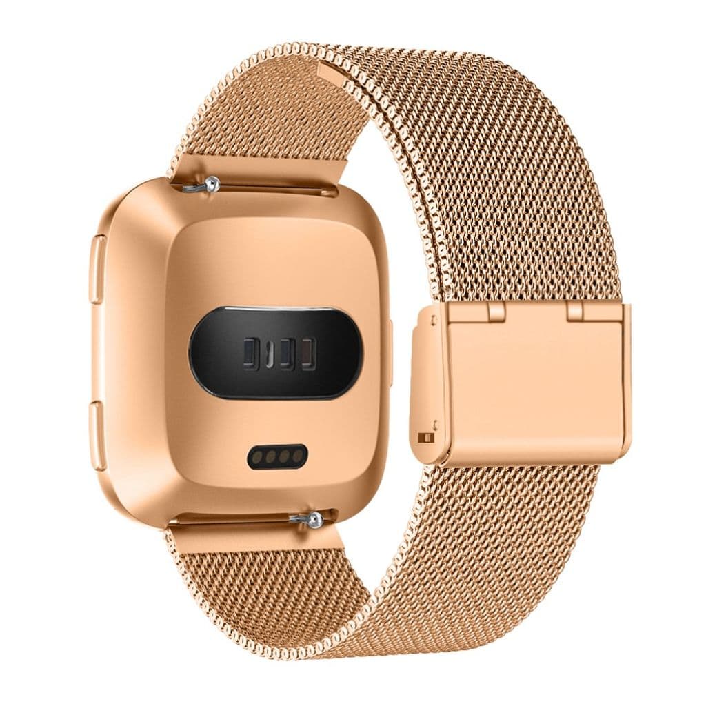 Fitbit Versa / Versa 2 / Lite Klockarmband i rostfritt stål - Roséguld