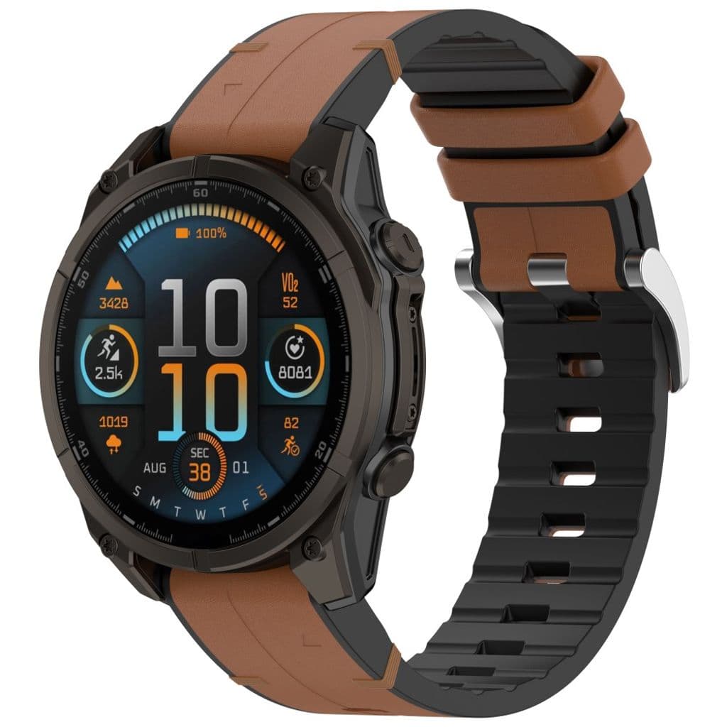 Garmin Fenix 8 47mm etc. Tvåfärgat klockarmband - Brun - Bild 4