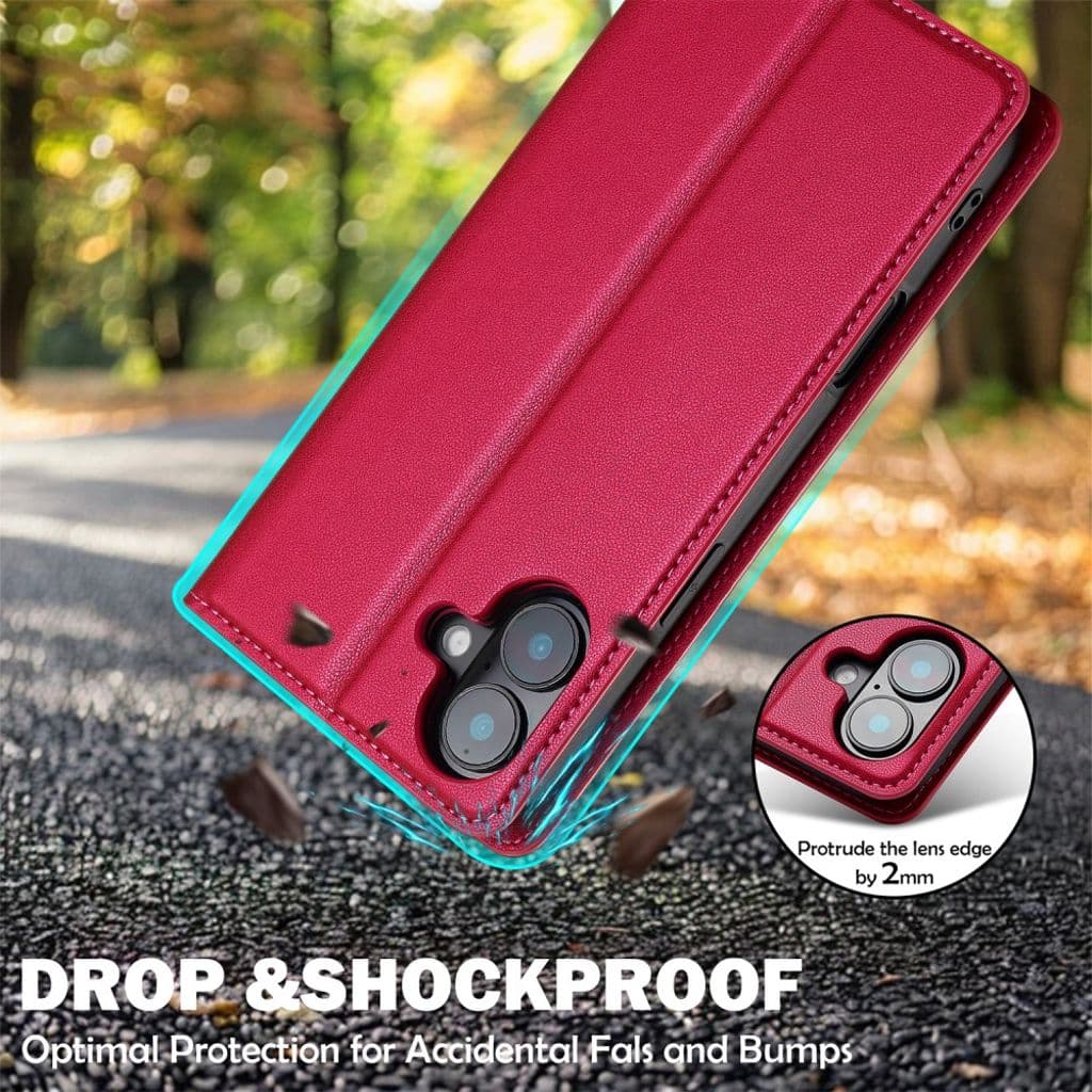 LC.IMEEKE iPhone 17 Plånboksfodral – Rosa - Bild 7