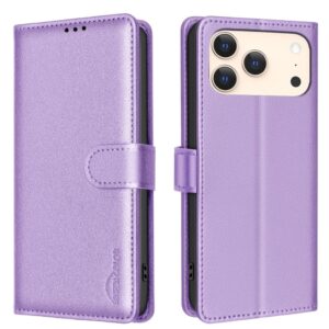 BINFEN COLOR iPhone 18 Pro Max/17 Pro Max Plånboksfodral i PU-läder - Lila