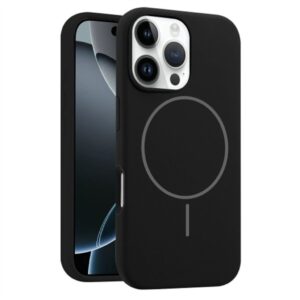 iPhone 16 Pro Max Skal MagSafe-kompatibel Liquid Silicone – Svart