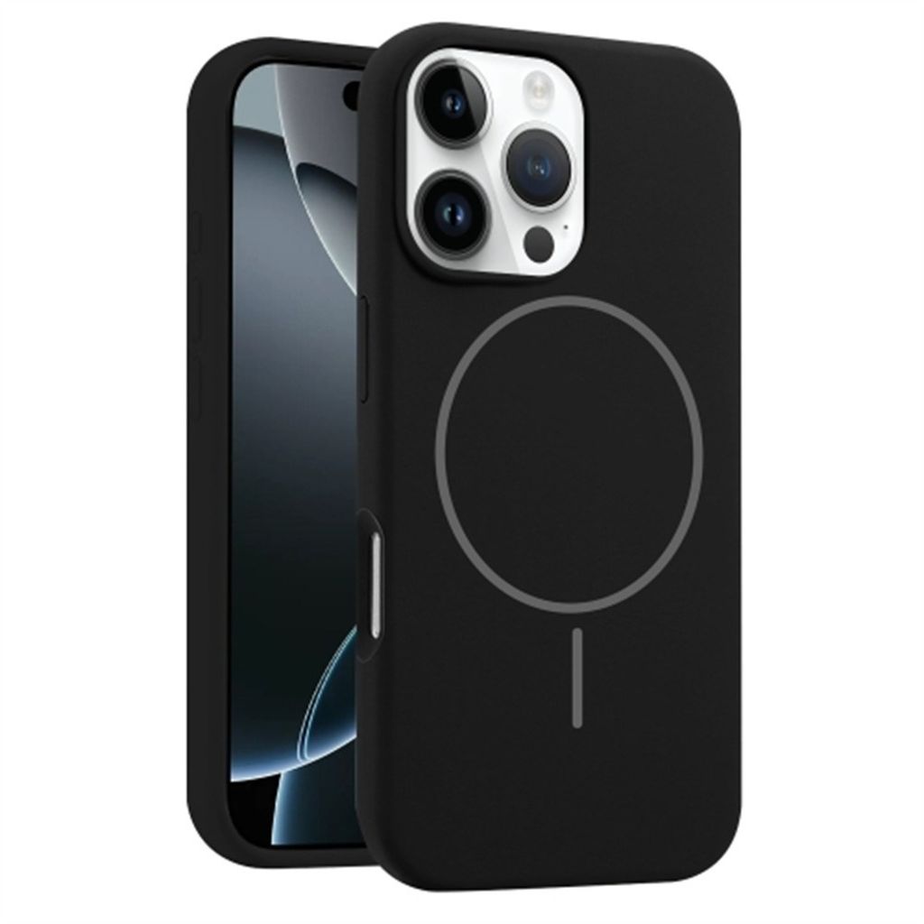 iPhone 16 Pro Max Skal MagSafe-kompatibel Liquid Silicone – Svart