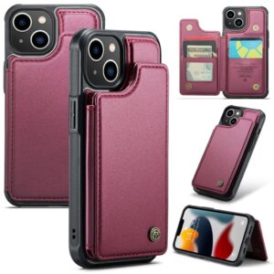 iPhone 13 Plånboksskal CASEME C22 RFID-blockerande - Röd