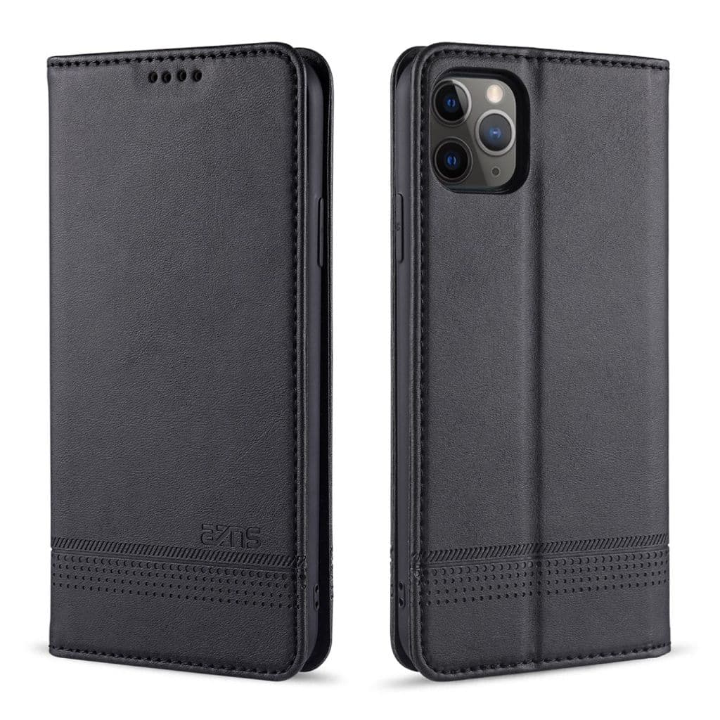 AZNS iPhone 12 / 12 Pro Fodral med Stativ - Svart