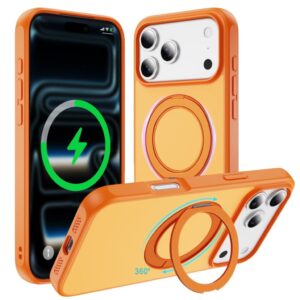 iPhone 18 Pro/17 Pro MagSafe Skal med ringkickstand - Orange