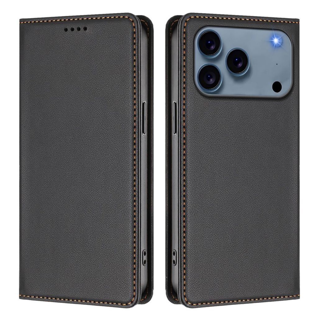 iPhone 18 Pro Max/17 Pro Max Plånboksfodral PU-läder - Svart