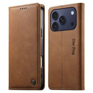 DIERFENG iPhone 18 Pro/17 Pro Plånboksfodral - Brun