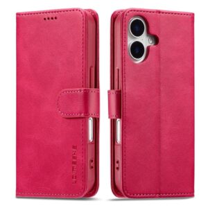 LC.IMEEKE iPhone 17 plånboksfodral med stativ – Rosa