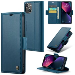 CASEME iPhone 15 Plånboksfodral RFID-skydd - Blå