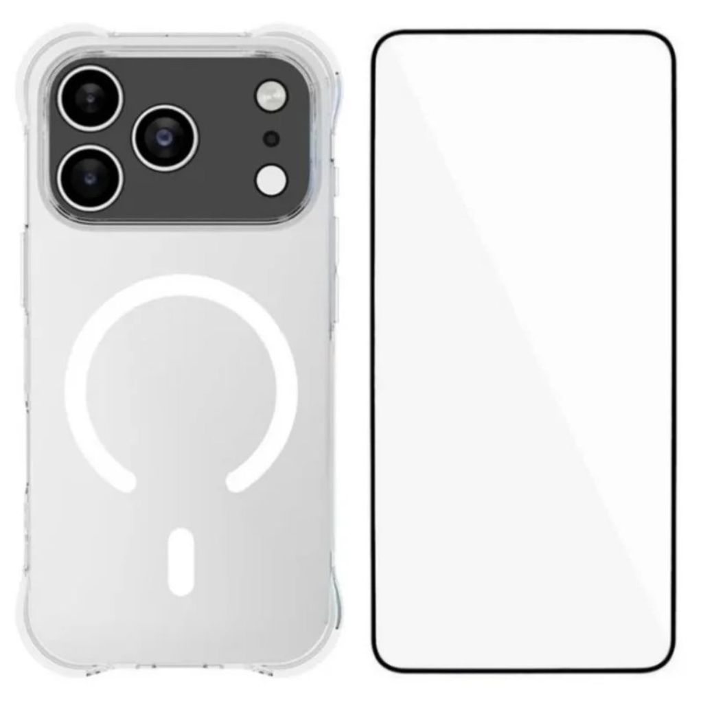 iPhone 18 Pro Max MagSafe Skal med skärmskydd - Transparent