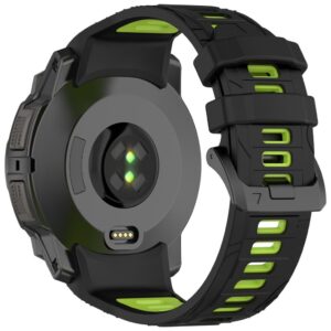 Garmin Instinct 3 45mm Silikonarmband - Svart/Grön