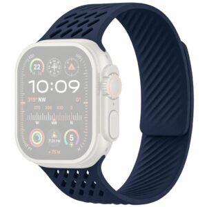 Apple Watch 49/46/44/42mm Armband Silikon - Mörkblå